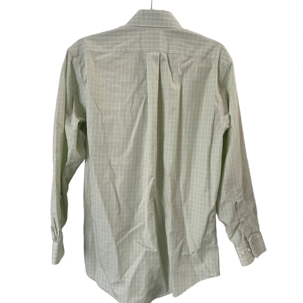 Brooks Brothers Green Plaid Traditional Fit Button Down Shirt 100% Cotton 15 2/3